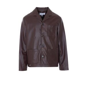 Loewe Men Leather Workwear Jacket